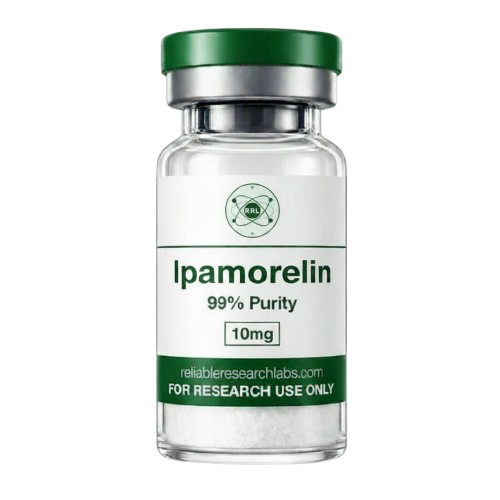 Ipamorelin research peptide vial, 99% purity